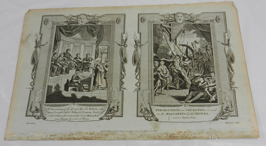 1784 Antique Print/PERSECUTION OF THE APOSTLE PAUL/Book of Martyrs | eBay